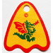 LEGO Yellow Cape with Green Dragon with Red Wings Decoration