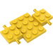 LEGO Gelb Auto Base 7 x 4 x 0.7 (2441 / 68556)
