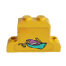 LEGO Gelb Auto Gitter mit Rowing boat Aufkleber