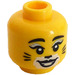 LEGO Yellow Cat Costume Girl Minifigure Head (Recessed Solid Stud) (3626 / 38207)