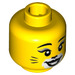 LEGO Yellow Cat Costume Girl Minifigure Head (Recessed Solid Stud) (3626 / 38207)