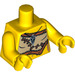 LEGO Gul Cave Kvinde Torso (973 / 88585)