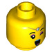 LEGO Yellow Chang&#039;e Minifigure Head (Recessed Solid Stud) (3626 / 81097)