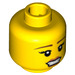 LEGO Yellow Cheerleader Head (Safety Stud) (15116 / 88025)