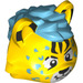 LEGO Yellow Cheetah Head with Medium Azure Hair (75376)