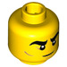 LEGO Yellow Circus Strong Man Minifigure Head (Recessed Solid Stud) (3626 / 32613)