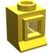 LEGO Yellow Classic Window 1 x 1 x 1 with Glass (Normal Lip)