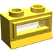 레고 노란색 Classic 창문 1 x 2 x 1 이동식 유리 포함