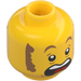 LEGO Giallo Clemmons - Gallina Abito Minifigure Testa (Perno solido incassato) (3626 / 79216)