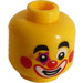 LEGO Gul Clown Hoved (Forsænket solid knops) (3626)