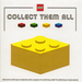 LEGO Yellow Collect Them All Promotional Sticker