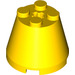 LEGO Yellow Cone 3 x 3 x 2 with Axle Hole (6233 / 45176)