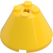 LEGO Yellow Cone 4 x 4 x 2 with Axle Hole (3943)