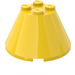 LEGO Yellow Cone 4 x 4 x 2 without Axle Hole