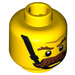 LEGO Yellow Constable Head (Recessed Solid Stud) (3626 / 14610)