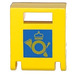 LEGO Gelb Container Box 2 x 2 x 2 Tür mit Slot mit Post Logo (4346)