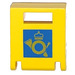 LEGO Amarillo Contenedor Caja 2 x 2 x 2 Puerta con Ranura con Post logo (4346 / 83163)