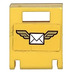 LEGO Yellow Container Box 2 x 2 x 2 Door with Slot with Winged Envelope Sticker (4346)