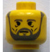 LEGO Yellow Count Dooku Head (Safety Stud) (3626)