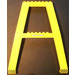 LEGO Yellow Crane Support - Double with White Left and Right Arrow and Yellow and Black Chevron s Sticker (Studs on Cross-Brace) (2635)