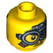 LEGO Yellow Crazy Scientist Head (Recessed Solid Stud) (3626 / 10700)