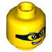 LEGO Yellow Criminal with Dark Pink Minifigure Head (Recessed Solid Stud) (3626 / 99028)