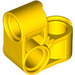 LEGO Geel Kruis Blok Krom 90 graden met Drie Pin gaten (44809)