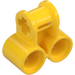 LEGO Giallo Croce Blocco con Due Fori per perni (32291 / 42163)