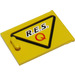 LEGO Geel Kast 2 x 3 x 2 Deur met &#039;R.E.S. Q&#039; (Links) Sticker (4533)