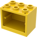 LEGO Geel Kast 2 x 3 x 2 met verzonken noppen (92410)