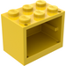 LEGO Gelb Schrank 2 x 3 x 2 mit festen Noppen (4532)