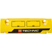 LEGO Yellow Curved Panel 11 x 3 with 2 Pin Holes with LEGO TECHNIC logo and hatches - Left Sticker (62531)