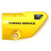 LEGO Yellow Curved Panel 2 Right with &#039;TOWING SERVICE&#039; Sticker (87086)