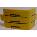 LEGO Yellow Curved Panel 3 x 6 x 3 with Black Lines and Rectangles  Left Sticker (24116)