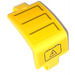 LEGO Yellow Curved Panel 3 x 6 x 3 with Three Slots  &amp; High Voltage right  Sticker (24116)