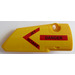 LEGO Yellow Curved Panel 4 Right with &#039;JET, INTAKE&#039; and &#039;DANGER&#039; Sticker (64391)