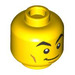 LEGO Yellow Cyber Rider Minifigure Head (Recessed Solid Stud) (3626 / 102425)