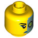 LEGO Yellow Cyborg Minifigure Head (Recessed Solid Stud) (3626 / 27966)