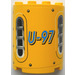 LEGO Yellow Cylinder 2 x 4 x 4 Half with U-97 Sticker from Set 8250/8299 (6218)