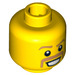 LEGO Yellow Daredevil Head (Safety Stud) (3626 / 10010)