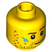 LEGO Yellow Decorator Head (Safety Stud) (3626 / 13486)