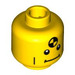 LEGO Yellow Demolition Dummy Head (Safety Stud) (3626 / 88014)