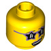 LEGO Yellow Disco Diva Minifigure Head (Safety Stud) (3626 / 19143)