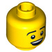 LEGO Yellow Diver Head (Safety Stud) (3626 / 10777)