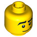 LEGO Yellow DJ Head (Safety Stud) (3626 / 10831)