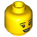 LEGO Yellow Dog Sitter Minifigure Head (Recessed Solid Stud) (3626 / 61326)