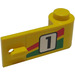 LEGO Žlutá Dveře 1 x 3 x 1 Pravá s Number 1 Samolepka (3821)