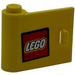 LEGO Gul Dörr 1 x 3 x 2 Vänster med Lego logotyp Klistermärke med Solid gångjärn (3189)