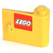 LEGO Jaune Porte 1 x 3 x 2 Droite avec Lego logo Autocollant avec charnière solide (3188)