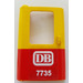 LEGO Geel Deur 1 x 4 x 5 Trein Links met Rood Onderkant Halve en DB 7735 Sticker (4181)